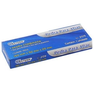 Pedra afiar dupla face pequena c/1pç 209  15cm  150 x 50 X 20mm western
