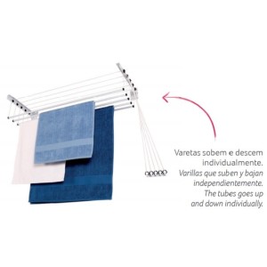 Varal master innovar c/1pç 5 varetas 1,00m aço 7005