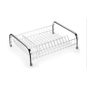 Escorredor baixo grande com porta talher cromado c/1pç