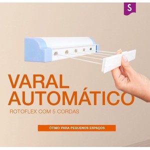 Varal automatico c/1pç 5 cordas 81020 3kg secalux