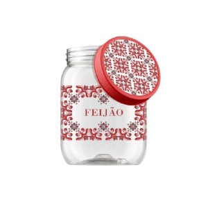 Pote pet feijão 1.700ml c/1pç azulejo lisboa 9702 bandeirante