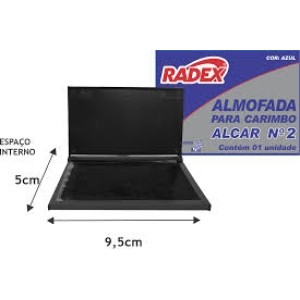 Almofada  carimbo azul n.02  ref 3 c/1pç  radex