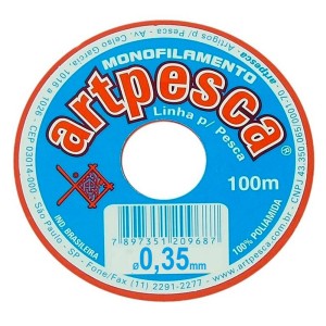 Linha pesca artpesca 0,35 caixa c/20pçs c/100 mts cada