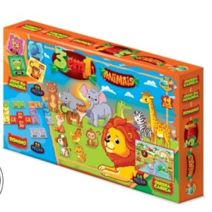 Brinquedo quebra cabeço 3 jogos em 1 c/1pç 1024  /memoria /domino  ggbplast