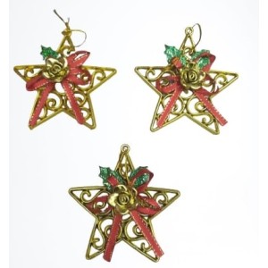 Enfeite estrela com 1 nt0189 3341 goal natal