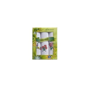 Lenço bordado c/3pçs  30x30cm