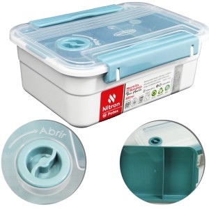 Marmita c/bandeja válvula verde c/1pç 800ml 105.024.058 Nitron