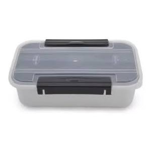 Marmita branco/preto c/ porta talheres 780ml c/1pç 124.012.003  103.024.003  Nitron