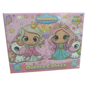 Brinquedo quebra cabeca 60pcs 1064 princesinhas ggb