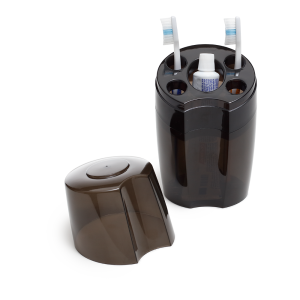 Porta escova c/ tampa fumê c/1pç 194fm Giotto