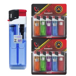 Isqueiro wuji c/10 transparente ip0063