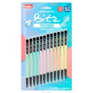 Lapiseira 0,7mm c/12pçs bitz trends g-1147   6047 goller