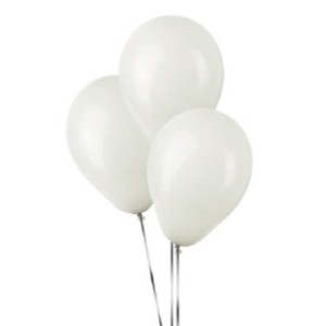 Balao 6.5 c/30 pç liso branco cor unica boli ideatex