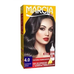 Tintura cabelo castanho medio 4.0 c/1 pç 30ml marcia