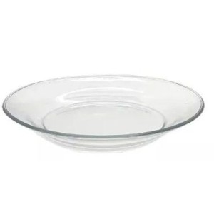 Prato de vidro liso fundo 9