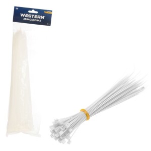 Abraçadeira 127-4 nylon branca pct c/100 peças  4.5mmx300mm