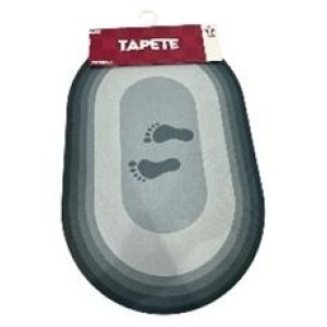 Tapete banheiro oval mágico antiderrapante c/1 peça 38cmx58cm 0105 Top Mix