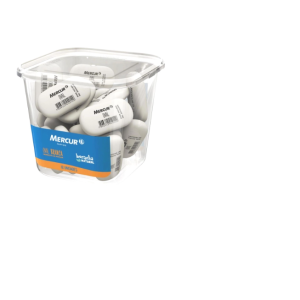 Borracha escolar oval branca pote c/18 pçs mercur b01010601020