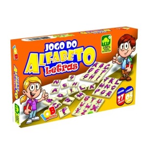 Brinquedo pedagogico alfabeto letras 06 cx papel iob