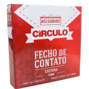 Velcro costura branco 25mm x 25mt c/1par  227714 circulo