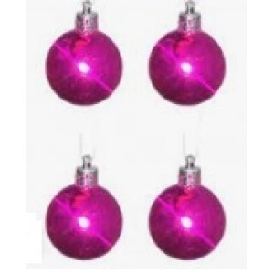 Bola natal lisa c/4pcs 4 cm n24004a plastico cores sortidas cim