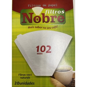 Filtro papel nobre cafe 102 1cx c/20unid