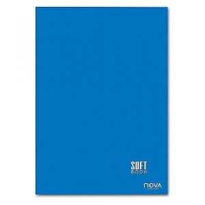 Caderno universitário brochurão c/1 peça 96 folhas azul soft book nova/multi 912204