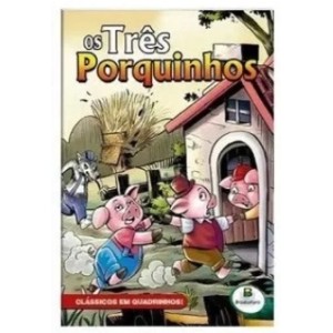 Livro gibi três porquinhos c/1pç 1151274 todolivro