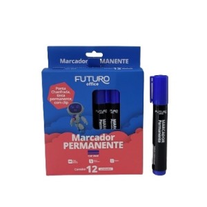 Marcador perm. azul c/12pçs fo272219 futuro
