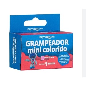 Grampeador c/1pç fo262216 mini colorido futuro