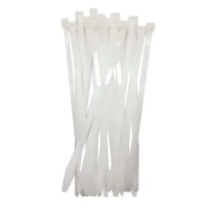 Abraçadeira 125-1  pacote c/100 pçs nylon branca 2.5mmx80mm