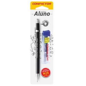 Lapiseira turbo 0,7mm + tubo grafite c/24pçs unidades compactor