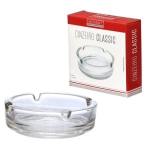 Cinzeiro de vidro Classic 10,5cm c/1pç at-107 Hauskraft