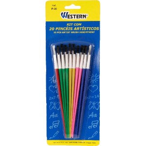 Pincel artistico c/20pçs p-20