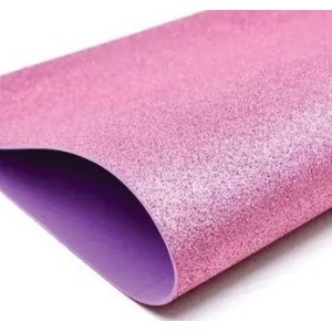 Placa e.v.a c/ gliter rosa claro c/5pçs 40x60 9607 make+