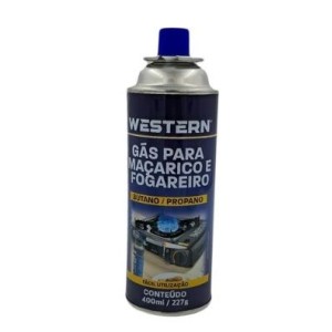 Gás maçarico p/ fogareiro gi-5000 400ml western