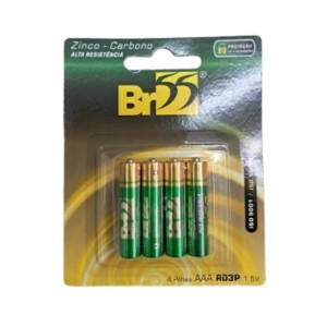 Pilha AAA cartela c/4pçs  r03p br55 2046