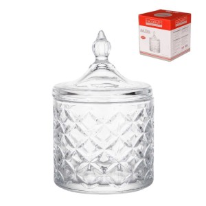 Potiche de vidro decorativo amazoni 15,5cm ptch080