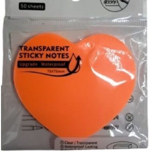 Bloco postit coração c60364 76x76mm c/50fls